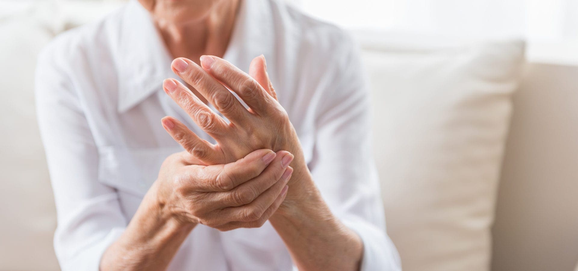 senior woman with joint pain